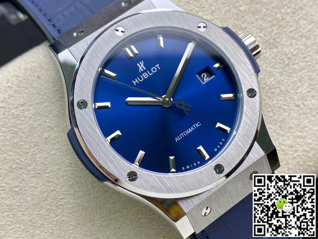Hublot Classic Fusion 542.NX.7170.LR 42MM WWF Factory 1:1 Best Edition Replica Watch Blue Leather Strap